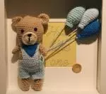 Nell Knit 3D piece - Blue Brown Bear cropped