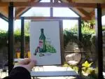 Wine and Grapes in Green