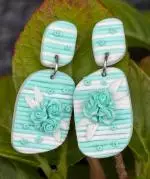 Teal and White striped 1
