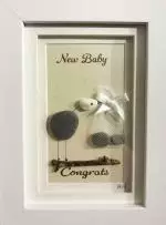 New Baby - white frame image