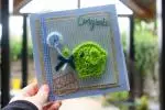 Congrats Elephant in Green and Blue